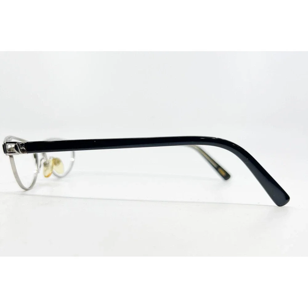 Furla Eyeglasses Womens Black Silver Cat Eye VU4248J 52-16-135